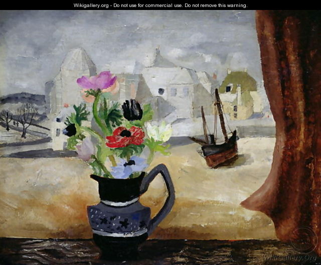 Anemones in a Cornish Window - Christopher Wood