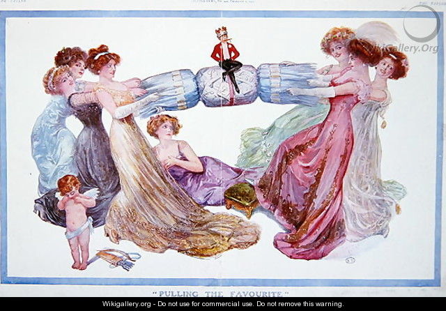 Pulling the Favourite, cartoon from Tatler magazine, 1st December 1909 - Basil Woodhouse