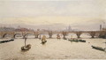 View of Waterloo Bridge from Hungerford Bridge, 1888 - John Crowther