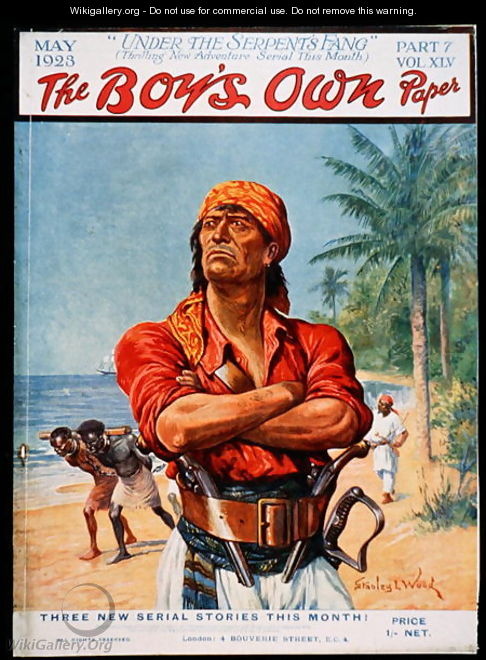 A Pirate figure from the front cover of The s Own , 1923 - Stanley L. Wood