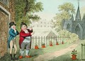 Shewing a Garden, engraved by Isaac Cruikshank (1756-c.1811), published 1796 - George Moutard Woodward