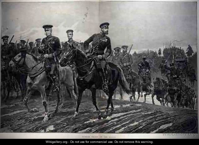 Russian Troops on the March, from The Illustrated London News, 5th March 1887 - Richard Caton Woodville
