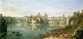 The Tiberian Island in Rome, 1685 - Caspar Andriaans Van Wittel