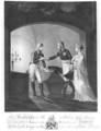 Near the ashes of Friederick II the Great of Prussia (1712-86), Tsar Alexander I (1777-1825) and King Friedrich Wilhelm III of Prussia (1770-1840) swearing immortal friendship, at Potsdam in the night of 4th to 5th November 1805, 1807 - Ulrich Ludwig Wolf