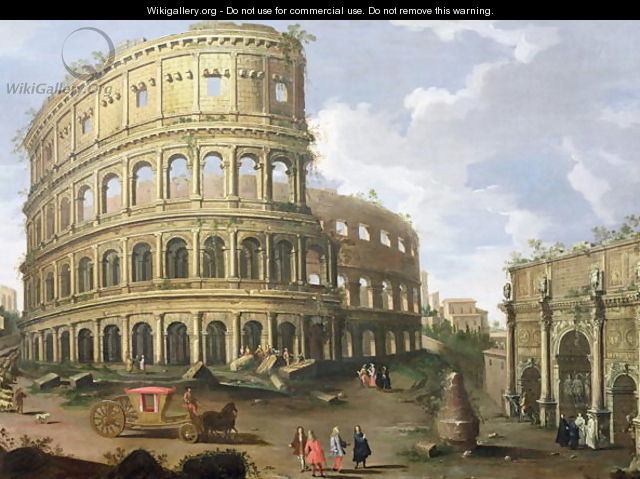 A View of the Colosseum in Rome - (circle of) Wittel, Gaspar van (Vanvitelli)