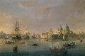 The Bay toward the Grand Canal and the Giudecca in Venice - Caspar Andriaans Van Wittel