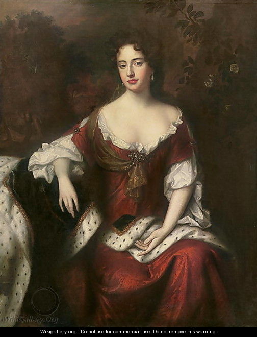 Portrait of Anne, Queen of Great Britain and Ireland (1665-1714), daughter of James II - William Wissing or Wissmig