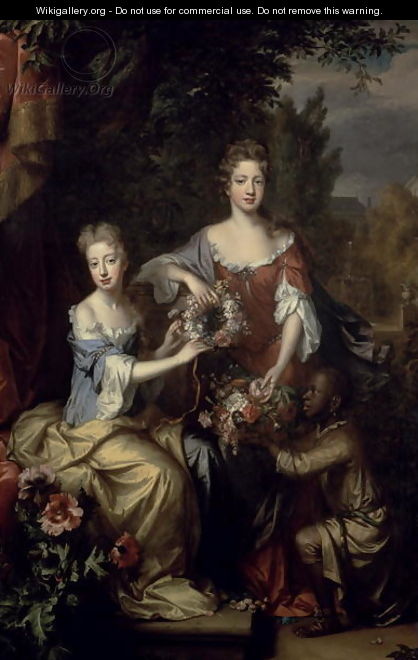 Portrait of Lady Frances Lady Coningsby (1675-1714-15) and Lady Katherine Jones - William Wissing or Wissmig