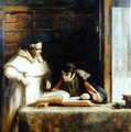 Washington Irving (1783-1859) Researching Columbus in the Convent of Rabida, 1828-29 - Sir David Wilkie