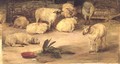 Ten Sheep in a pen - Sir David Wilkie