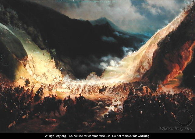 Battle at the Rotenturm canyon, 1871 - Bogdan Willewalde
