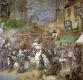 Decorative panel depicting Paris, Salon de la Commission du Personnel - Adolphe Willette