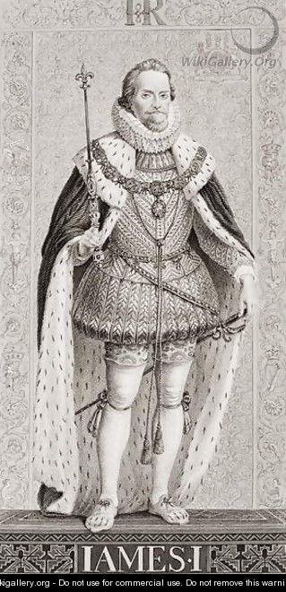 James I (1566-1625) from Illustrations of English and Scottish History Volume I - (after) Williams, J.L.