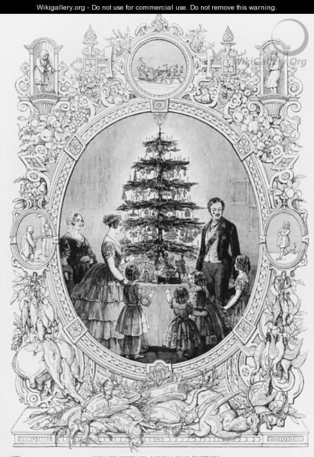 Christmas Tree at Windsor Castle, 1848 - (after) Williams, J.L.