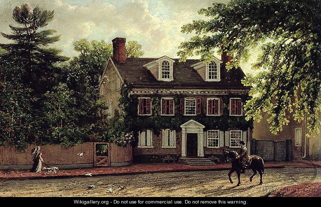 Washingtons Residence in Germantown, c.1880 - Isaac Williams