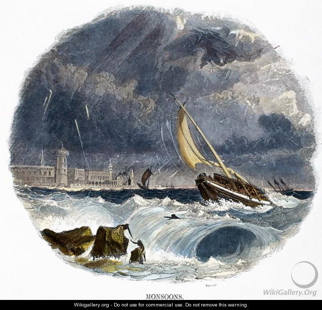 Monsoons, from Phenomena of Nature, 1849 - Josiah Wood Whymper
