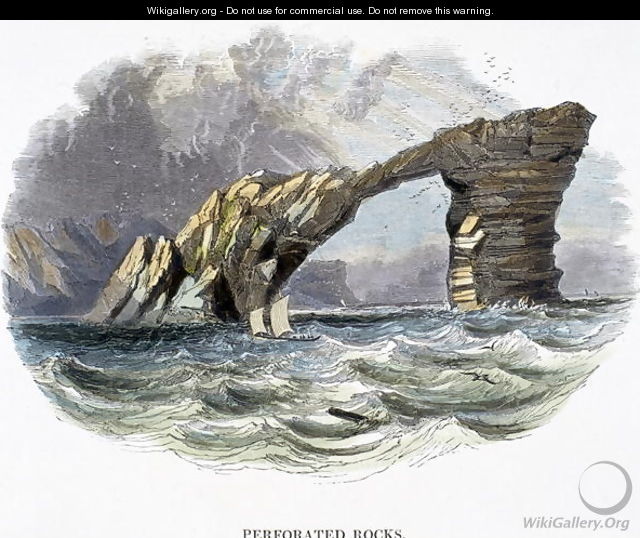 Perforated Rocks, from Phenomena of Nature, 1849 - Josiah Wood Whymper
