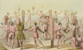 Indigenous Natives Doing a Ceremonial Dance - John White