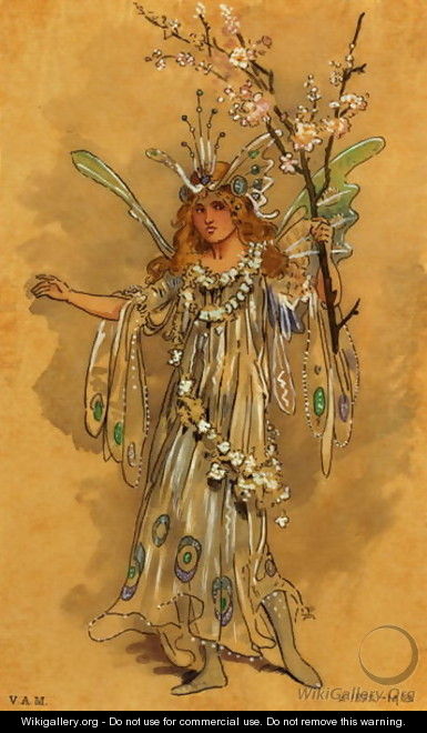 A Fairy, costume design for A Midsummer Nights Dream, produced by R. Courtneidge at the Princes Theatre, Manchester 2 - C. Wilhelm