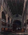 Interior of St. Marys Church, Cambridge, from The History of Cambridge, engraved by Joseph Constantine Stadler (fl.1780-1812), pub. by R. Ackermann, 1815 - William Westall