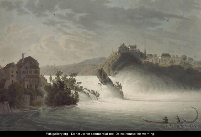 The Falls of Rhin, engraved by J. Hurlimann - (after) Wetzel, Johann Jakob