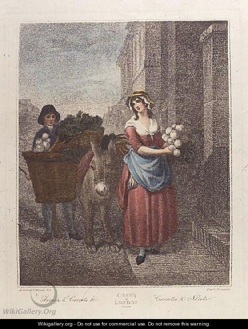 Turnips and Carrots Ho, Plate 13 from the Cries of London - Francis Wheatley
