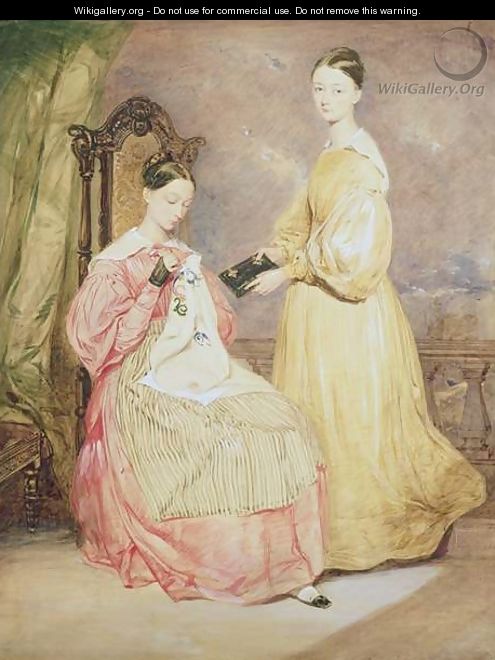 Portrait of Florence Nightingale (1820-1910) and her sister, Frances Partenope (d.1890) Lady Verney, 19th - William White