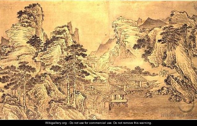 View from the Keyin Pavilion on Paradise (Baojie) Mountain, 1562 - Wang Wen