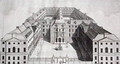 Birds-eye View of Guys Hospital, Southwark, with Figures in the Courtyard, engraved by William Henry Toms, c.1756 - Robert West