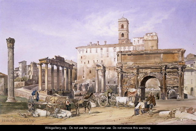 Campo Vaccino in Rome, 1844 - Thomas Hartley Cromek