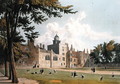Charter House from the Play Ground, from 'History of Charter House', part of Ackermanns History of the Colleges, engraved by W. Bennett, published 1816 - William Westall