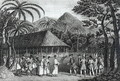 Captain Samuel Wallis (1728-1830) being received by Queen Oberea on the Island of Tahiti, from 