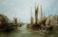 Quayside with Fishing Boats - William Edward Webb