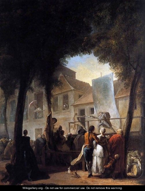 A Street Show in Paris (La Parade du Boulevard) 1760 - Gabriel De Saint Aubin