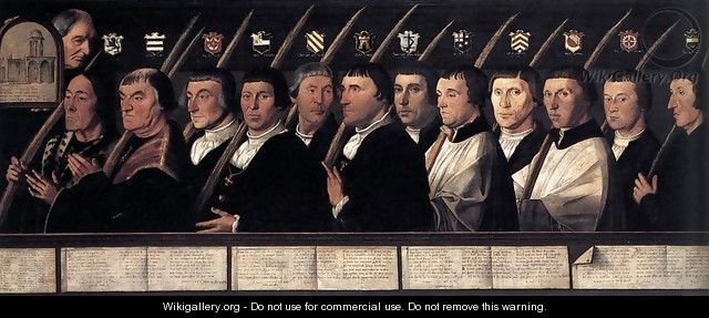 12 Members of the Haarlem Brotherhood of Jerusalem Pilgrims 1528-29 - Jan Van Scorel 12 Members of the Haarlem Brotherhood of Jerusalem Pilgrims 1528-29 - Jan Van Scorel