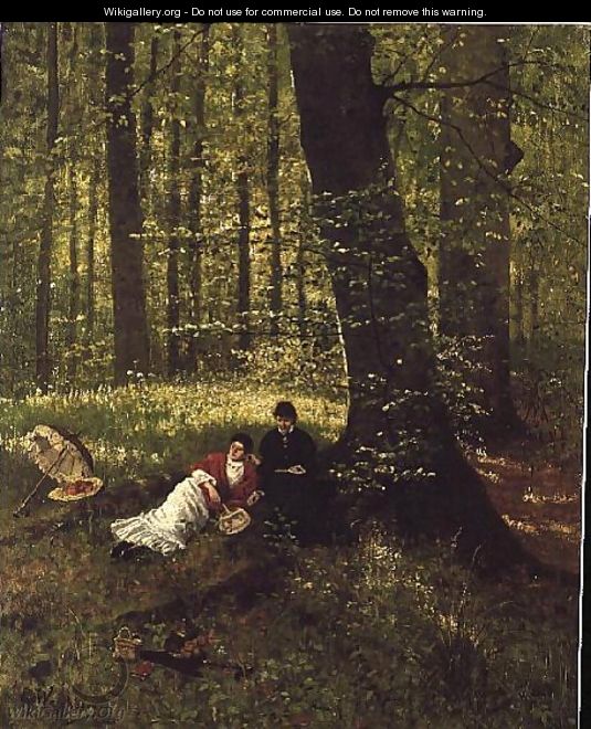 Reading in the Woods - Eduard Weichberger