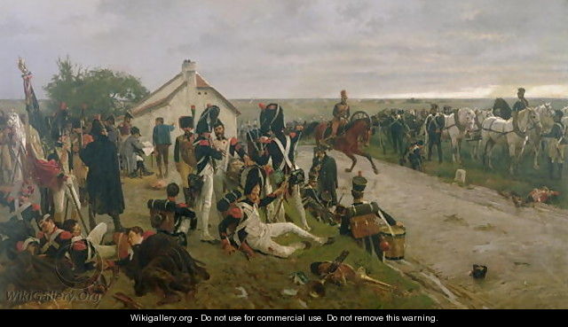 The Morning of The Battle of Waterloo, the French Await Napoleons Orders, 1876 - Ernest Crofts