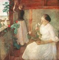 Girls Attending to Flowers 1889 - Karoly Ferenczy