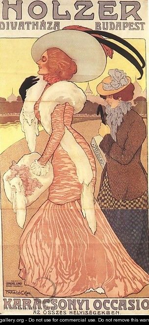 Poster for the Holzer Fashion Store 1902 - Geza Farago