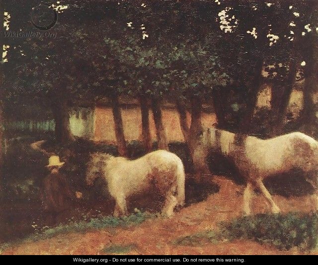 Evening Mood with Horses 1899 - Karoly Ferenczy