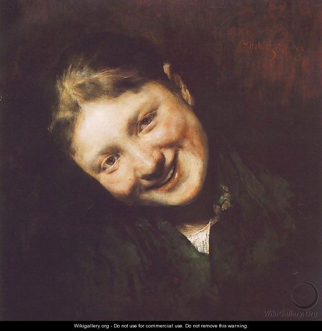 Laughing Girl 1883 - Simon Hollosy
