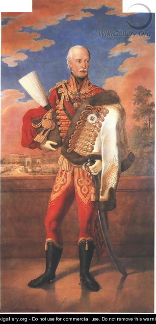 Full-length Portrait of Joseph, Palatine of Hungary trade-sign 1840s - Johann Nepomuk Hofel