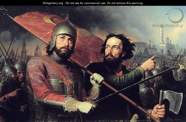 The National Uprising of Kuzma Minin d.1616 and Count Dmitry Pozharsky 1578-1642 1850 - Michail Ivanovich Skotti