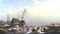 Figures on a Frozen River - Louis Smets
