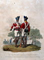 Native Troops, East India Companys Service, A Sergeant of Light Infantry and Private of Madras Sepoys, from Costumes of the Army of the British Empire, according to the last regulations 1812, engraved by J.C. Stadler, published by Colnaghi and Co. 1812-1 - Charles Hamilton Smith