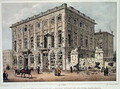 The Cafe Amitie and the Old Hotel du Prince Frederic, Brussels, after the Fighting of 23rd-26th September 1830, engraved by Jean Baptiste Madou 1796-1877 - Gustave Adolphe Simoneau