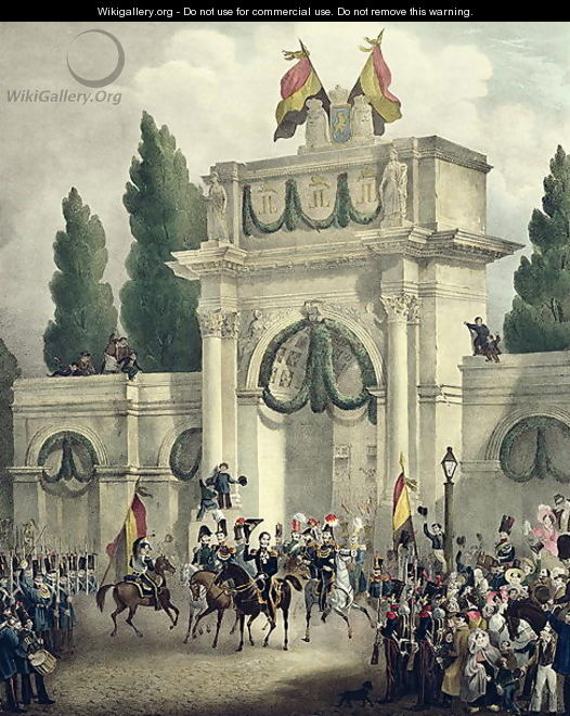 Entry of Prince Leopold of Saxe-Cobourg-Gotha 1790-1865 into Brussels, 21st July 1831 - Gustave Adolphe Simoneau