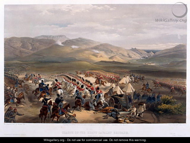 Charge of the Heavy Brigade at the Battle of Balaklava, 1854 - William Simpson