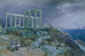 The Temple of Poseidon, Sunium, 1877 - William Simpson