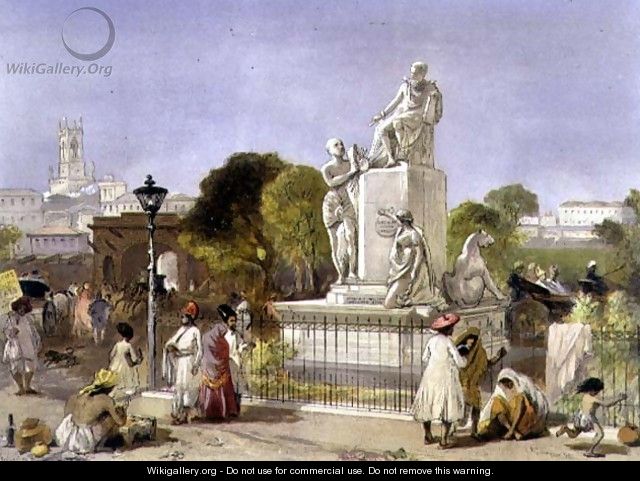 The Wellesley Monument, Bombay, 1863 - William Simpson